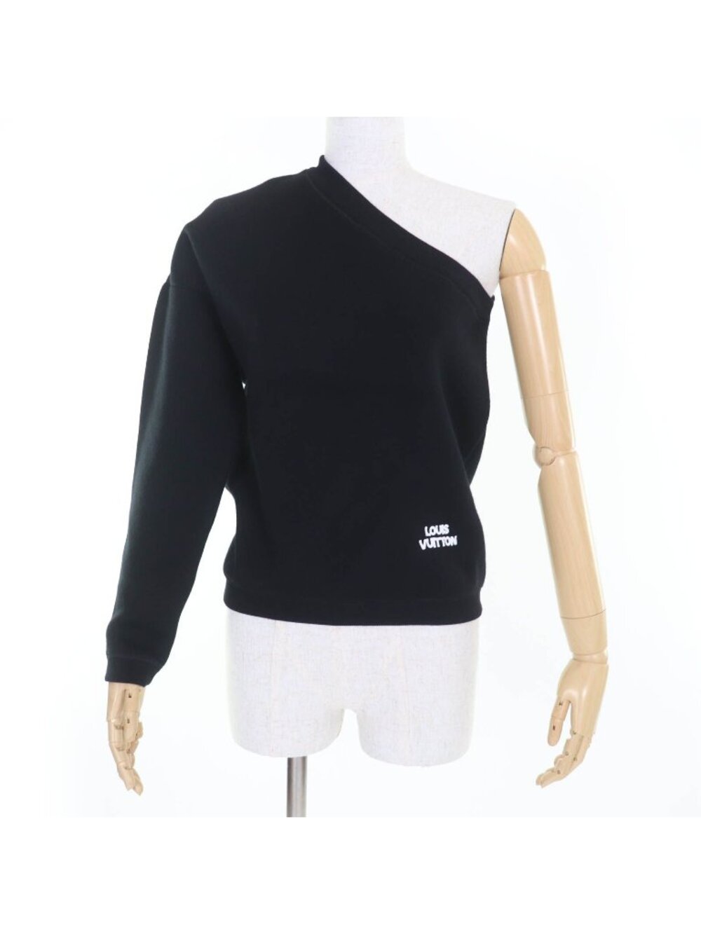 Louis Vuitton Logo Technical Knit Pullover Top Black Sweater XS